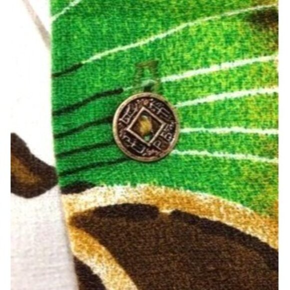 Vintage 1960s Hawaiian Aloha Shirt Sz M Made in Hawaii Metal Coin Buttons Habisc - Picture 9 of 9